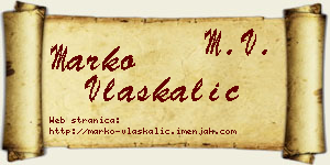 Marko Vlaškalić vizit kartica